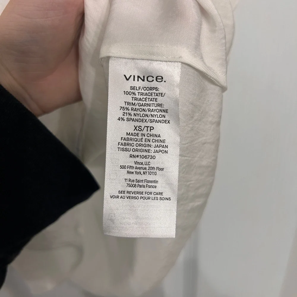 Vince White Ribbed Trim Crew Neck Sleeveless Top size small - Picture 8 of 11